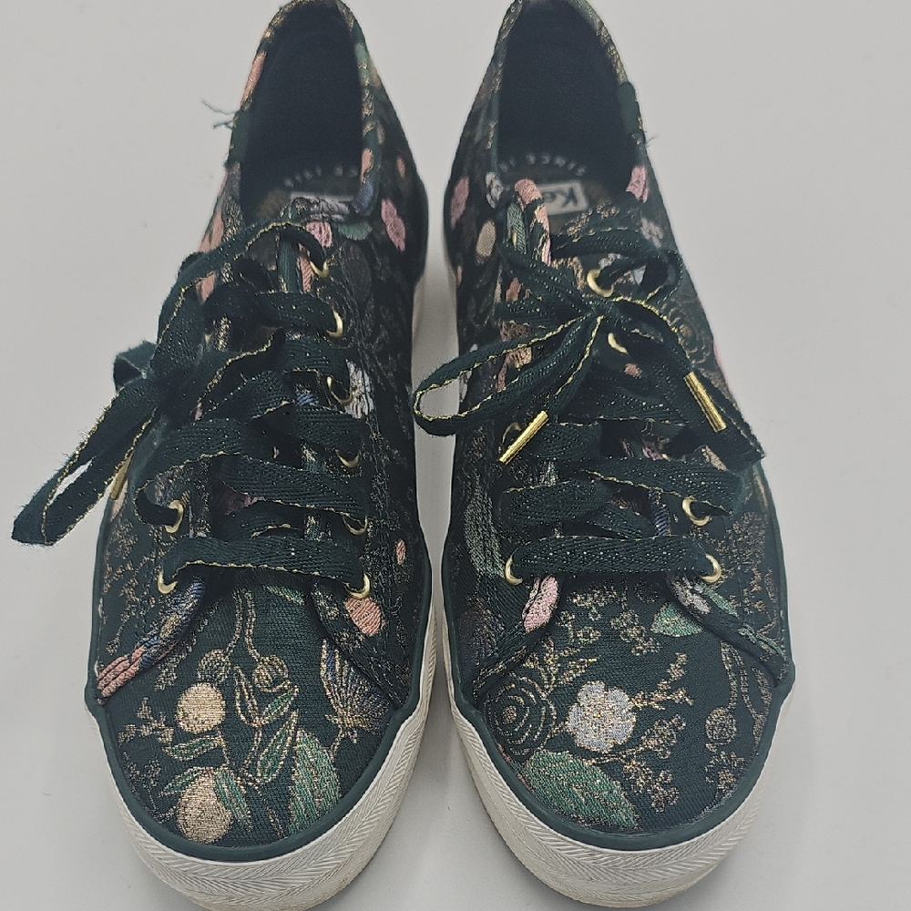 Keds Dark Green Floral Sneakers
